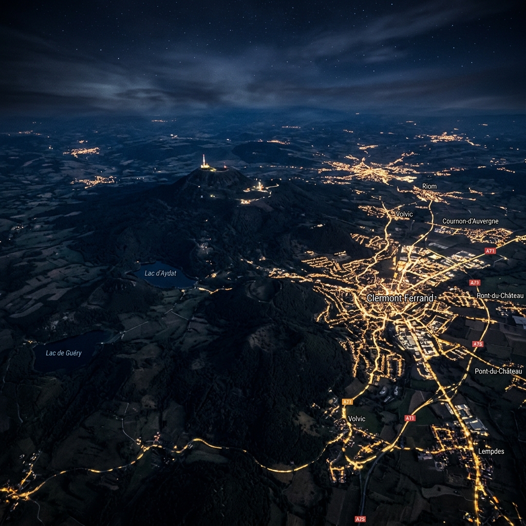 Vue aérienne Auvergne